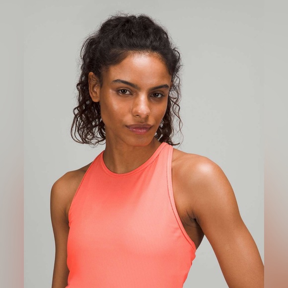 Lululemon Base Pace Ribbed Tank Top in “Raspberry Cream” Color Size 6 - Picture 3 of 10